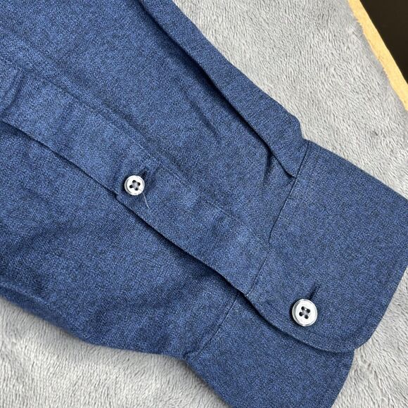 Bonobos Shirt Mens 3XL Blue Washed Button-Down Standard Fit Long Sleeve Pocket - Picture 12 of 14